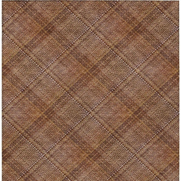 9 X 12 Plaid Polyester Area Rug Stain Resistant for Patio Porch or Living Room