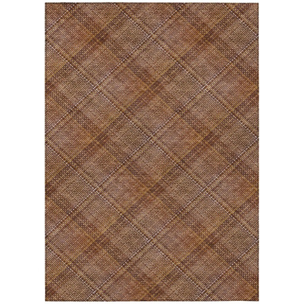 HomeRoots 10 X 14 Plaid Polyester Indoor Outdoor Area Rug Stain Resistant for Patio or Living Room 746355