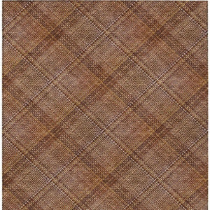 10 X 14 Plaid Polyester Indoor Outdoor Area Rug Stain Resistant for Patio or Living Room