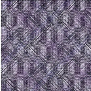 5x8 Plum Purple Plaid Polyester Area Rug Stain Resistant Indoor Outdoor Use