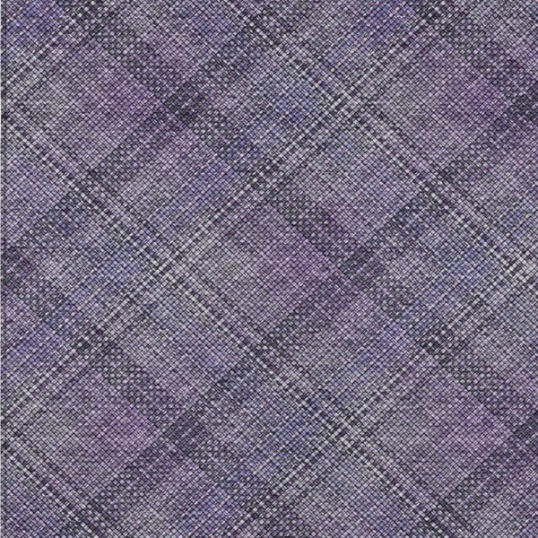 10 X 14 Plaid Washable Polyester Area Rug for Indoor Outdoor Patio or Living Room