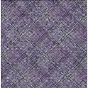 10 X 14 Plaid Washable Polyester Area Rug for Indoor Outdoor Patio or Living Room
