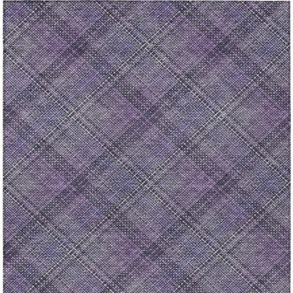 10 X 14 Plaid Washable Polyester Area Rug for Indoor Outdoor Patio or Living Room