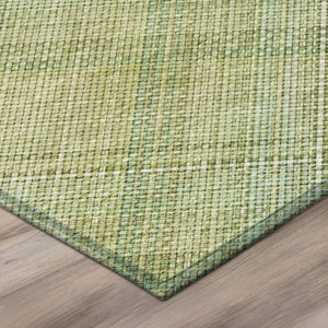 5x8 Sage Green Plaid Polyester Area Rug Washable for Indoor Outdoor Patios