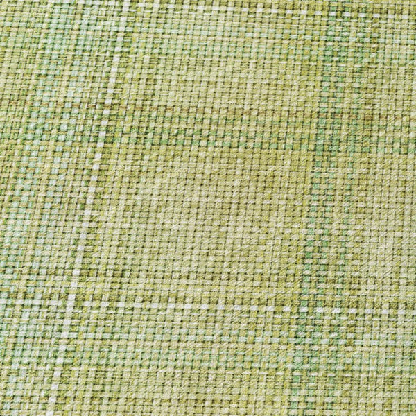8 Foot Round Plaid Polyester Area Rug for Patio Porch and High Traffic Indoor Spaces
