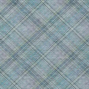 5 X 8 Sky Blue Plaid Polyester Area Rug Washable Stain Resistant Indoor Outdoor