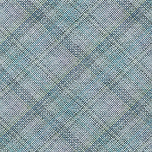 8 Ft X 10 Ft Sky Blue Plaid Washable Polyester Rug for Patio Porch or Living Room