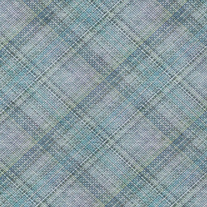 8 Ft X 10 Ft Sky Blue Plaid Washable Polyester Rug for Patio Porch or Living Room