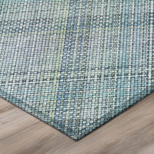 10 Ft Plaid Polyester Area Rug Washable Stain Resistant for Patio or Living Room