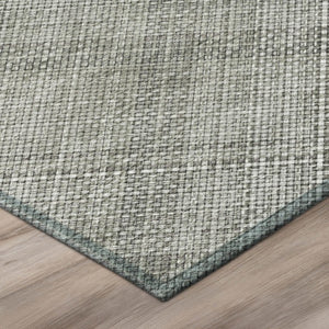 5x8 Silver Gray Plaid Polyester Area Rug Stain Resistant for Indoor Outdoor Use