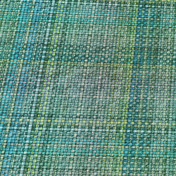 10 X 14 Plaid Polyester Washable Area Rug for Patio Porch Poolside and High Traffic Rooms