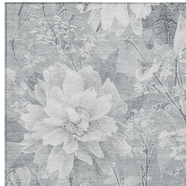 8x10 Floral Polyester Area Rug Stain Resistant Indoor Outdoor Living Patio Use