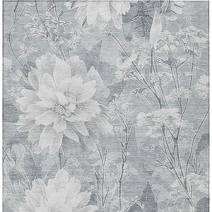 8x10 Floral Polyester Area Rug Stain Resistant Indoor Outdoor Living Patio Use