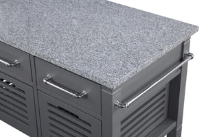 OSP Home Furnishings Stafford Kitchen Cart Grey