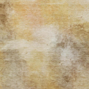 5x8 Wheat Gold Abstract Polyester Area Rug Washable for Patio Porch or Living Room