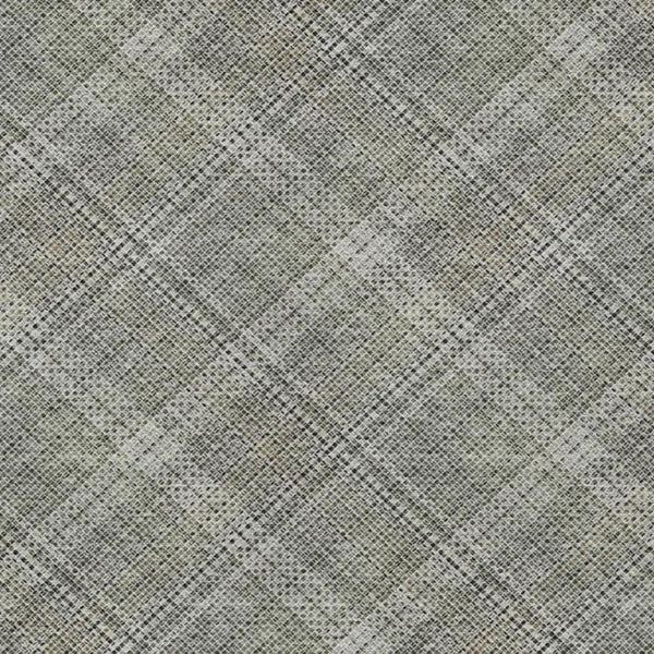 8 X 10 Beige Brown Plaid Polyester Washable Rug for Patio Porch or Living Room