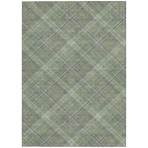 8 Ft X 10 Ft Plaid Polyester Area Rug Washable Stain Resistant Indoor Outdoor Patio