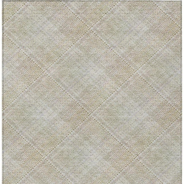 8 X 10 Plaid Polyester Washable Area Rug for Indoor Outdoor Living Spaces