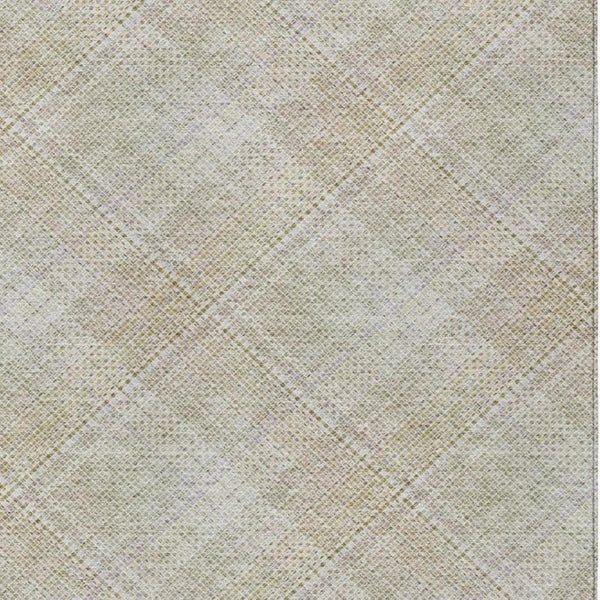 9x12 Washable Plaid Polyester Area Rug for Indoor Outdoor Patios and Living Rooms