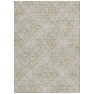 9x12 Washable Plaid Polyester Area Rug for Indoor Outdoor Patios and Living Rooms