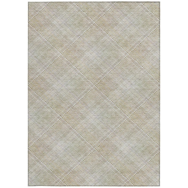 9x12 Washable Plaid Polyester Area Rug for Indoor Outdoor Patios and Living Rooms