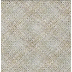 10 X 14 Plaid Polyester Indoor Outdoor Rug Washable Stain Resistant Patio Porch