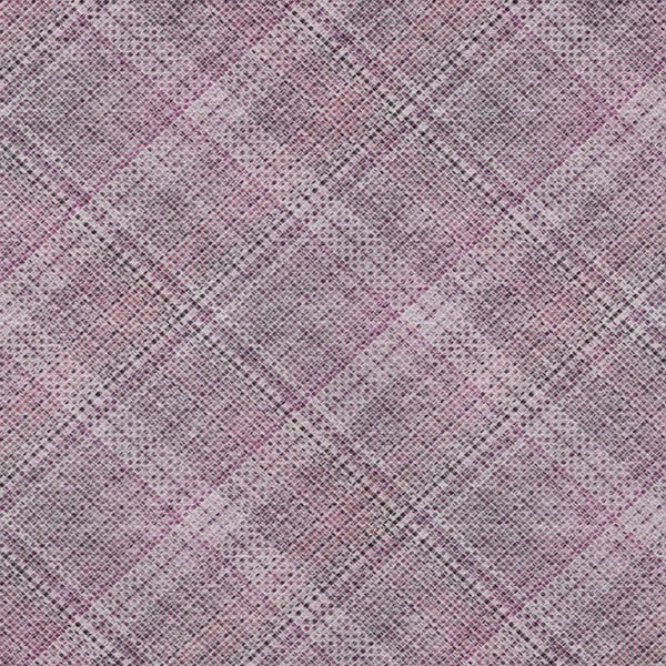 8 Ft X 10 Ft Pink Plaid Polyester Washable Rug for Patio Porch or Living Room