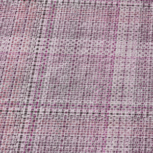8 Ft X 10 Ft Pink Plaid Polyester Washable Rug for Patio Porch or Living Room