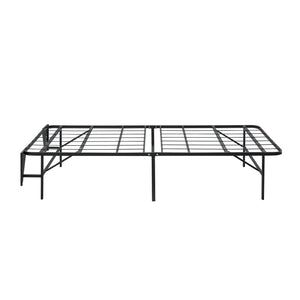 English Elm Black Metal Platform Bed Frame Queen High-Profile Foldable Design for Easy Assembly, Headboard Mountable Black 39.25 L x 38.75 W x 4.25 H B011P197729