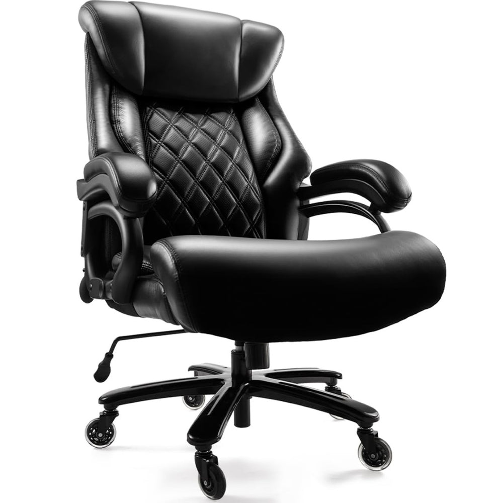 English Elm 500lbs Heavy Duty Executive Chair Wide Spring Seat Ergonomic High Back Home Office Black W5201P418289