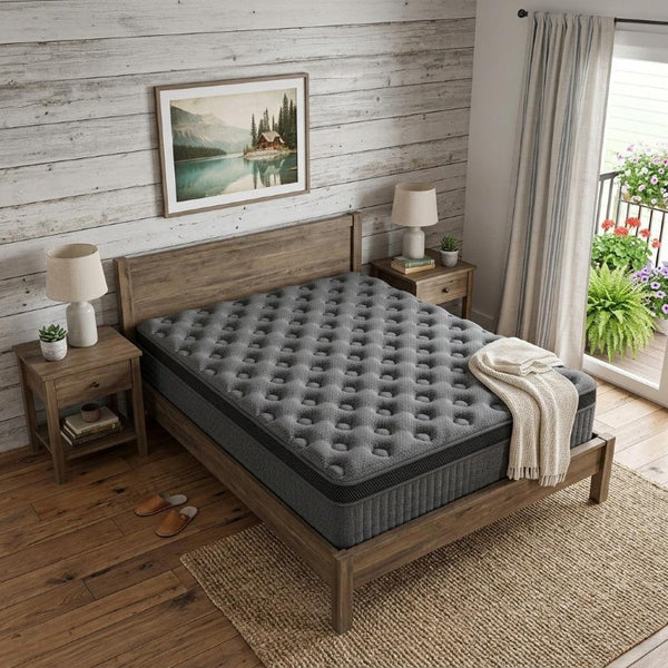 14 Inch Full Hybrid Mattress with Dual Lumbar Zones and Premium Memory Foam Comfort