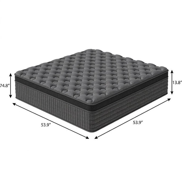 14 Inch Full Hybrid Mattress with Dual Lumbar Zones and Premium Memory Foam Comfort