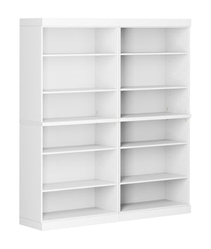 72 Inch Solid Wood Adjustable Twelve Shelf Tall Bookcase for Home Library or Office Storage