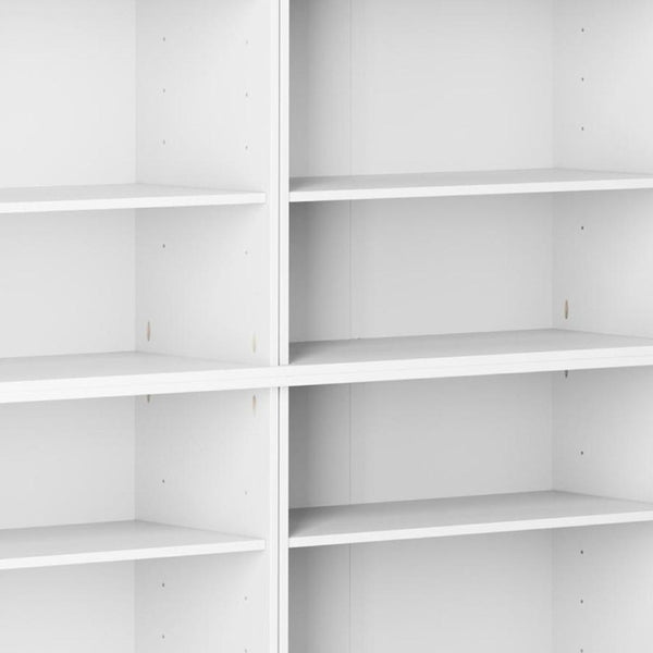 72 Inch Solid Wood Adjustable Twelve Shelf Tall Bookcase for Home Library or Office Storage