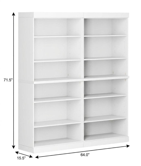 72 Inch Solid Wood Adjustable Twelve Shelf Tall Bookcase for Home Library or Office Storage