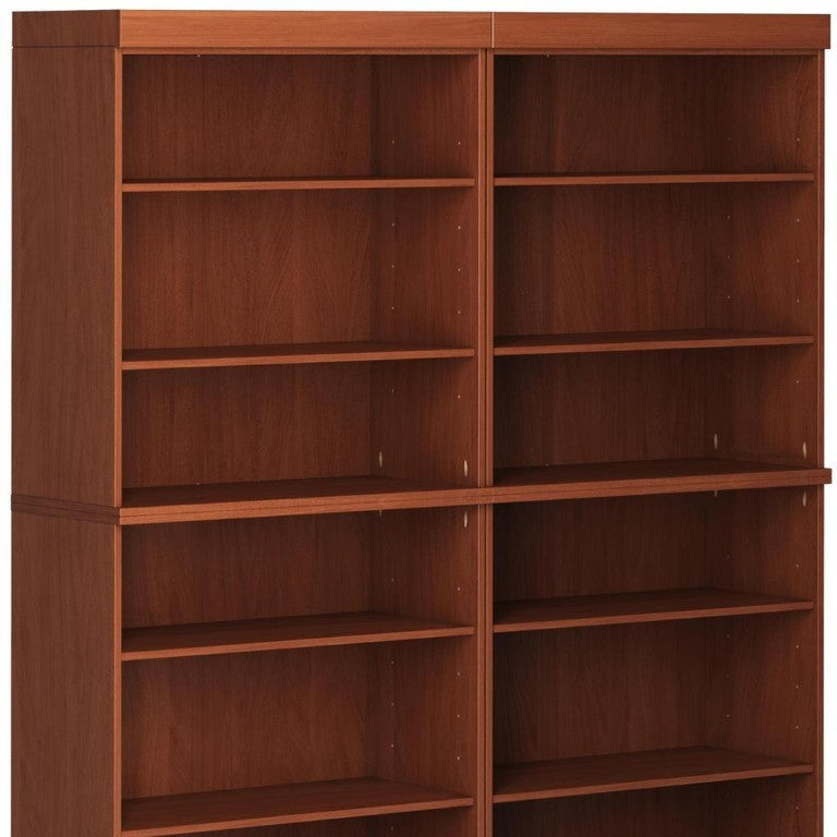 HomeRoots 72 Inch Solid Wood Twelve Shelf Adjustable Bookcase for Home Library or Living Room 746674