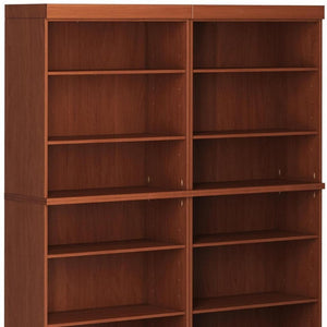 HomeRoots 72 Inch Solid Wood Twelve Shelf Adjustable Bookcase for Home Library or Living Room 746674