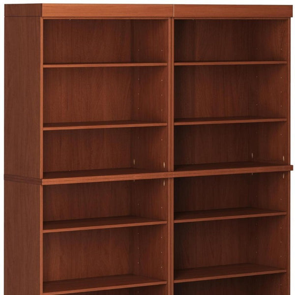 HomeRoots 72 Inch Solid Wood Twelve Shelf Adjustable Bookcase for Home Library or Living Room 746674