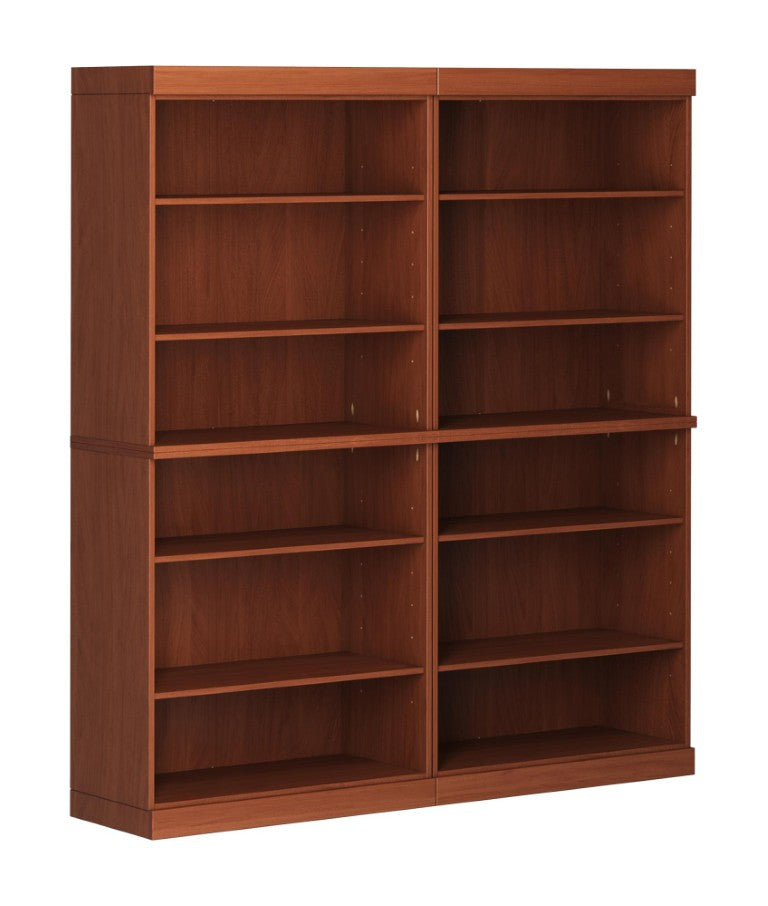 HomeRoots 72 Inch Solid Wood Twelve Shelf Adjustable Bookcase for Home Library or Living Room 746674