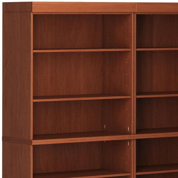 72 Inch Solid Wood Twelve Shelf Adjustable Bookcase for Home Library or Living Room