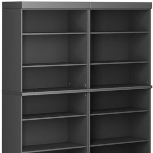 72 Inch Solid Wood Adjustable Twelve Shelf Tall Bookcase for Home Library or Office Storage