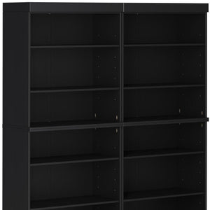 72 Inch Solid Wood Adjustable Twelve Shelf Tall Bookcase for Home Library or Office Storage