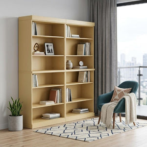 72 Inch Solid Wood Adjustable Twelve Shelf Tall Bookcase for Home Library or Office Storage