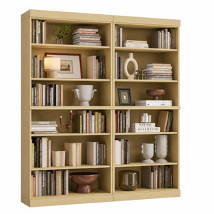 72 Inch Solid Wood Adjustable Twelve Shelf Tall Bookcase for Home Library or Office Storage