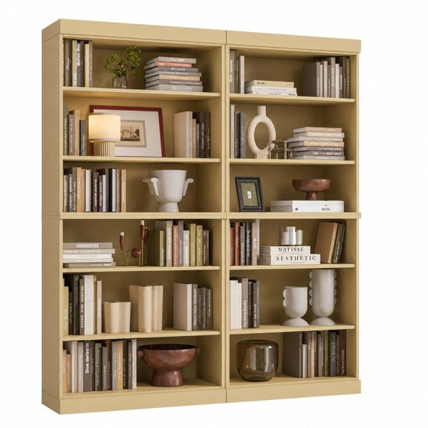 72 Inch Solid Wood Adjustable Twelve Shelf Tall Bookcase for Home Library or Office Storage