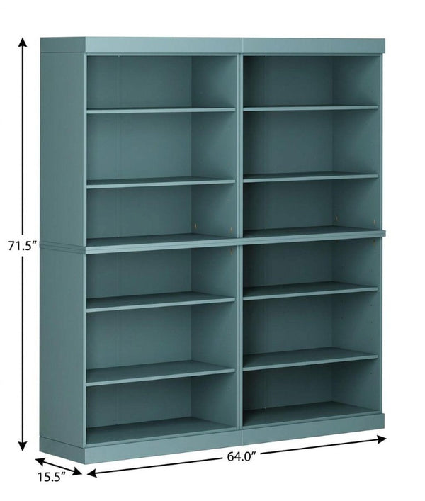 72 Inch Solid Wood Twelve Shelf Adjustable Bookcase for Home Library or Office