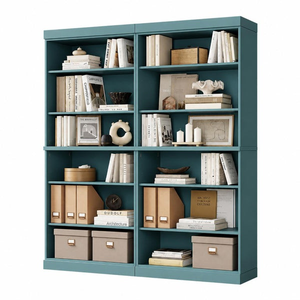 72 Inch Solid Wood Twelve Shelf Adjustable Bookcase for Home Library or Office