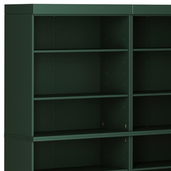 72 Inch Solid Wood Adjustable Twelve Shelf Tall Bookcase for Home Library or Office Storage