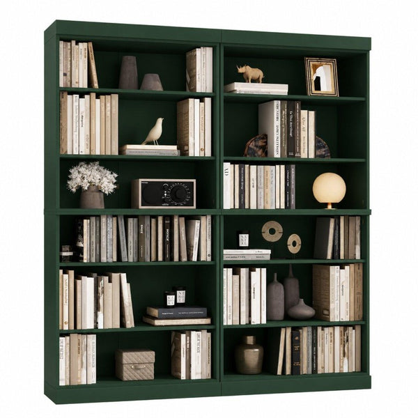 72 Inch Solid Wood Adjustable Twelve Shelf Tall Bookcase for Home Library or Office Storage