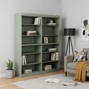 72 Inch Solid Wood Adjustable Twelve Shelf Tall Bookcase for Home Library or Office Storage